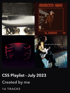 CSS playlist - July 2023