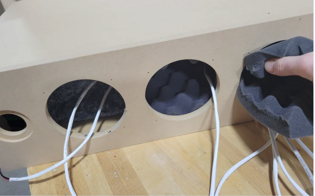 Installing eggcrate foam